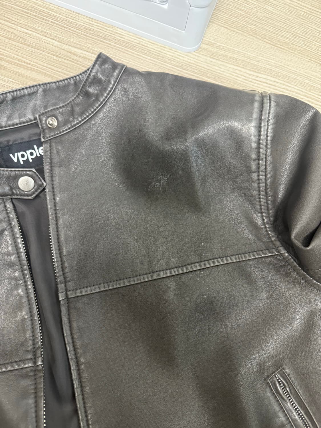 브플먼트 워싱비건레더자켓  상품이미지8