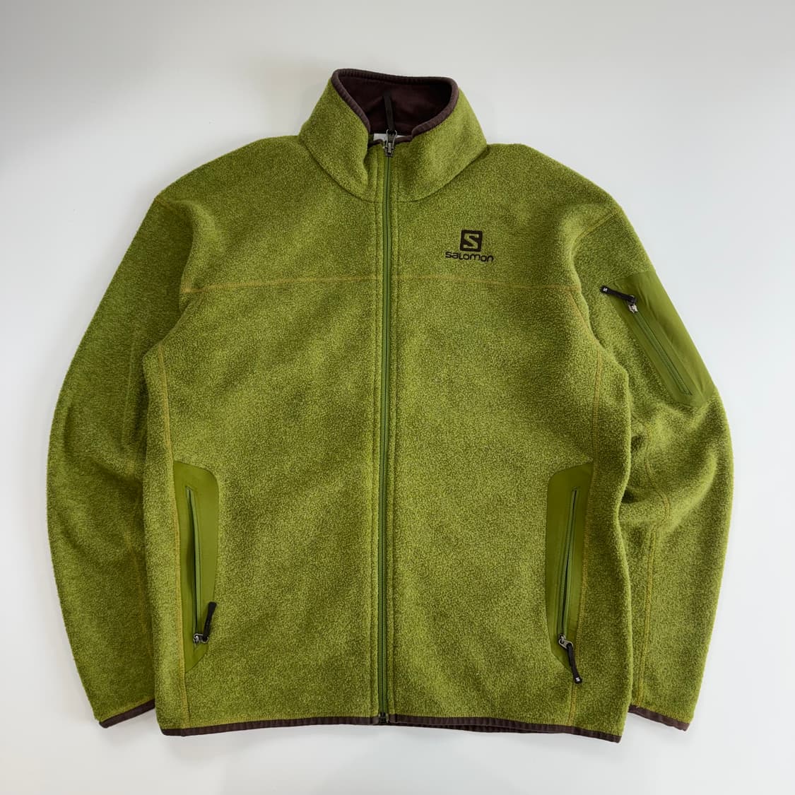 Salomon 살로몬 그린 브라운 플리스 집업  상품이미지3