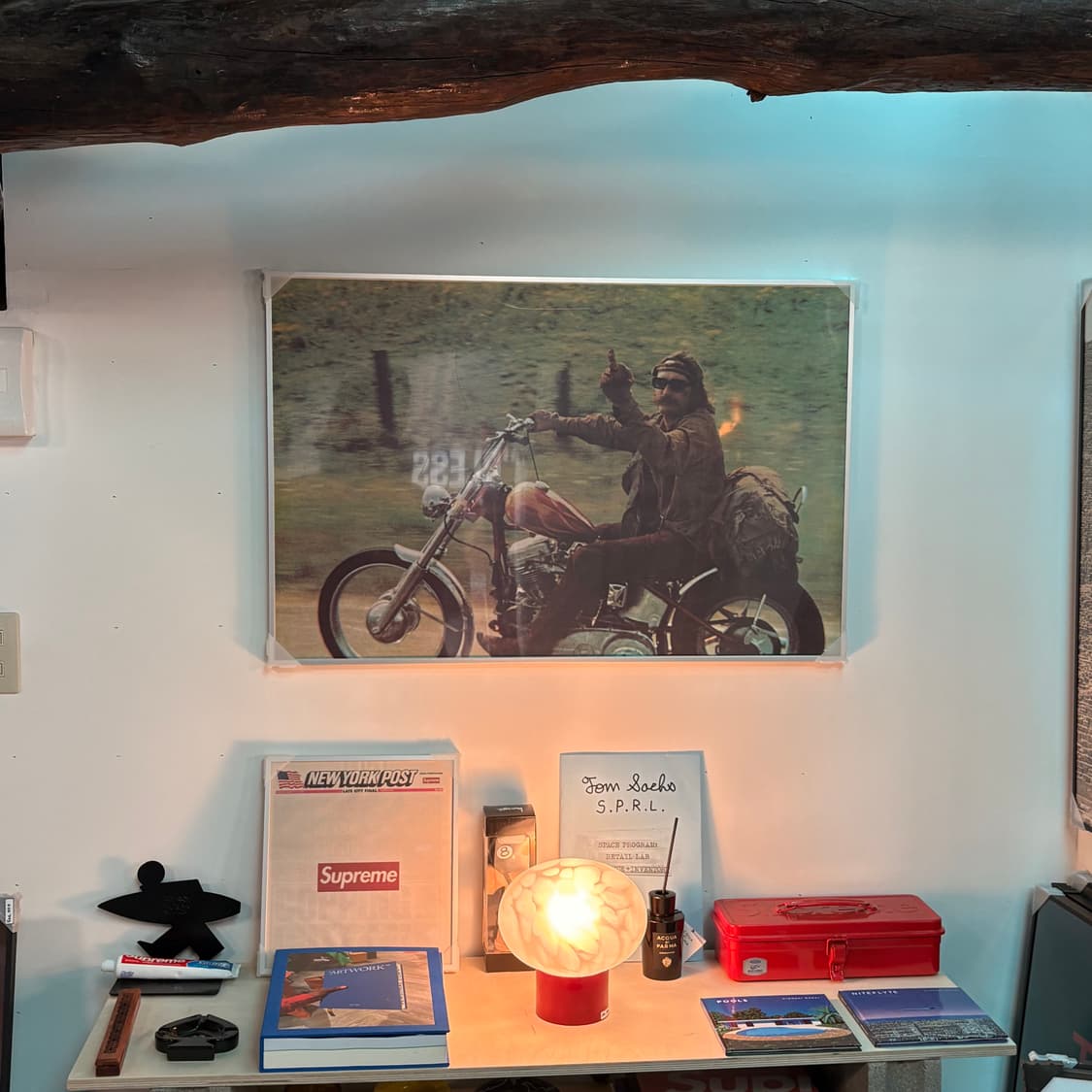 이지라이더 영화 오토바이 빈티지 포스터 (액자포함) 데니스 호퍼 상품이미지3