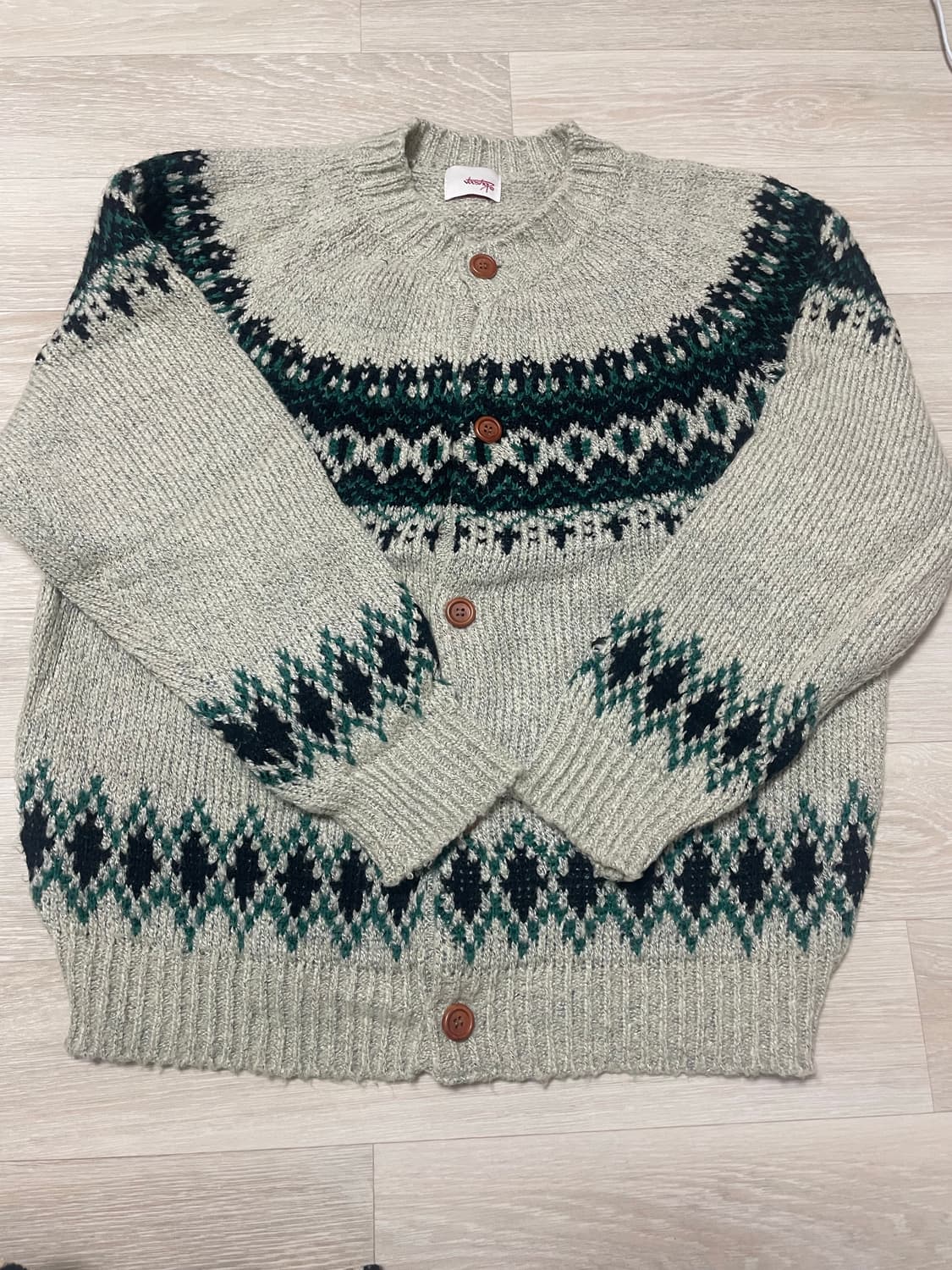 슬란드 눈꽃 노르딕 오버핏 니트 가디건 상품이미지3