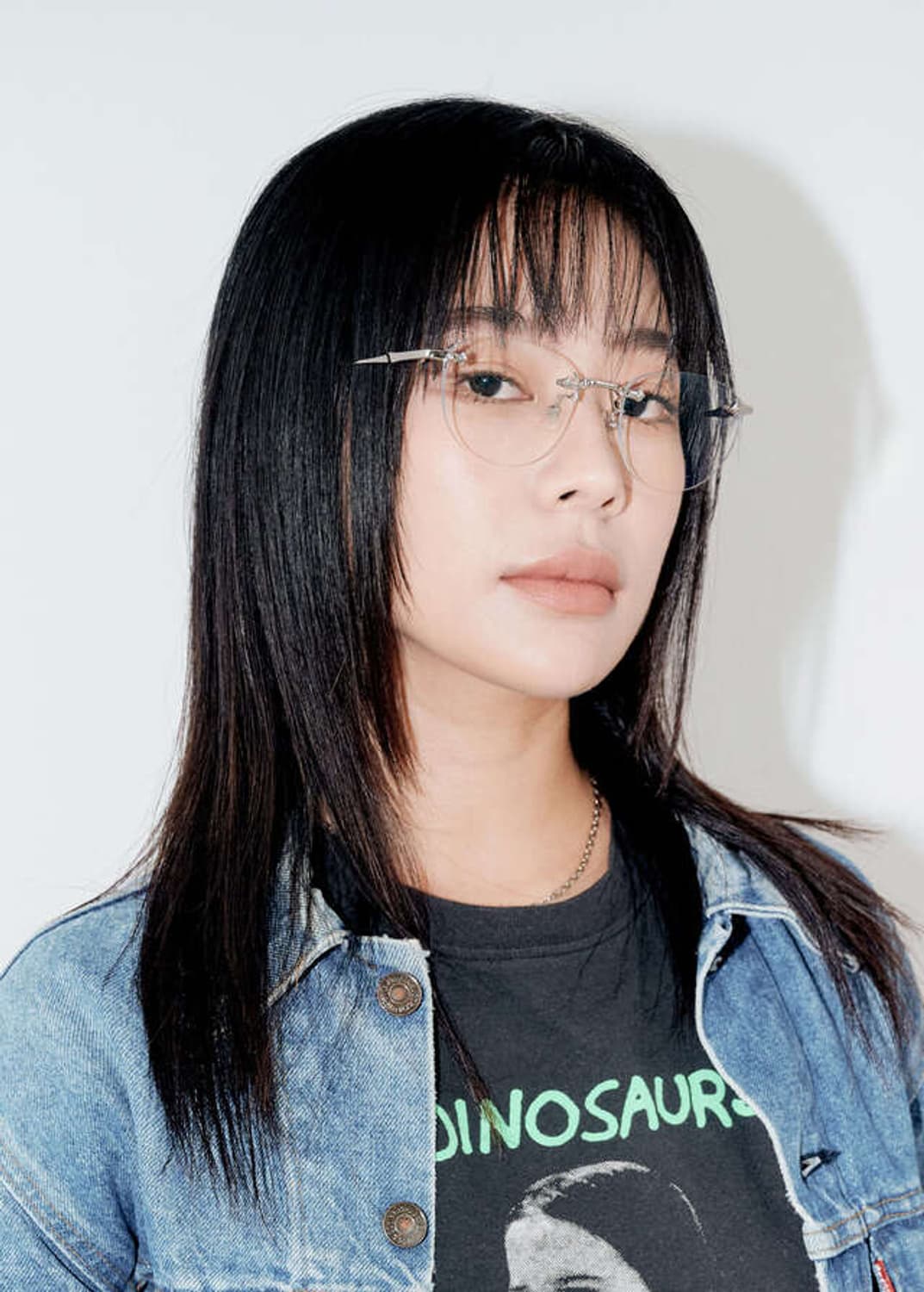 더블러버스 치크본 실버 무테 안경 긱시크 상품이미지6