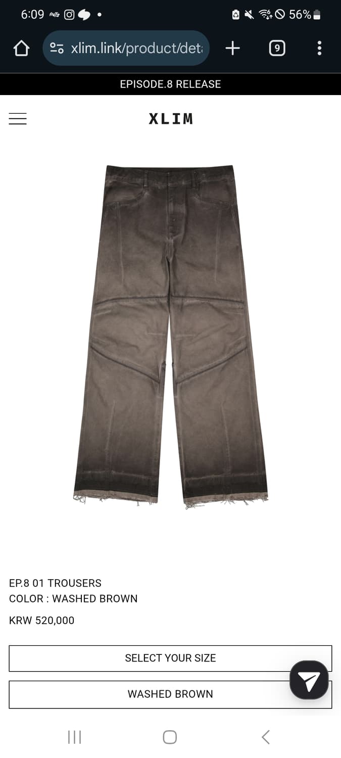 엑슬림EP.8 01 TROUSERS

COLOR 브라운 색상 구합니다 상품이미지1