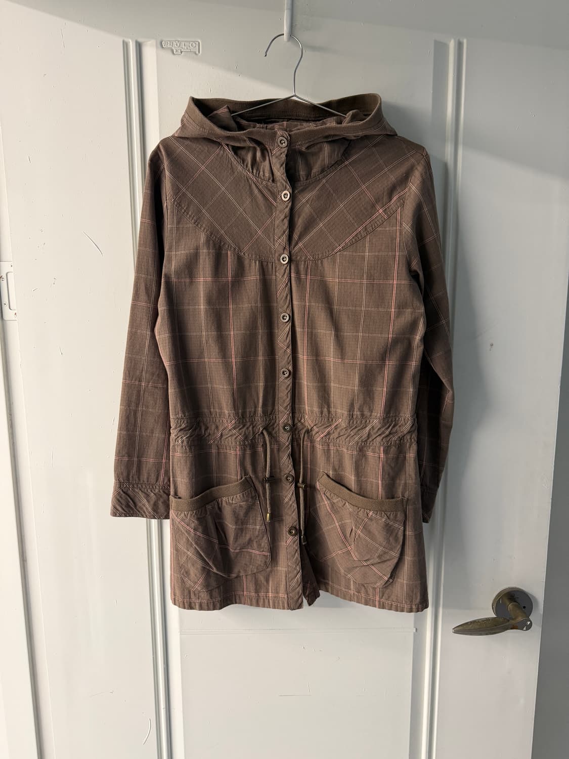 일본빈티지 모리 체크 브라운 야상 자켓 상품이미지6