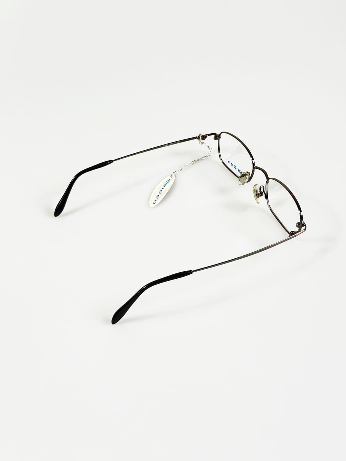 IGEN 다크실버 슬림 스퀘어 메탈 프레임 빈티지 안경 상품이미지4