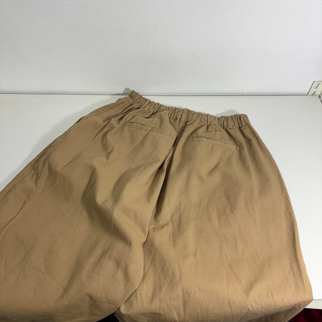 XL 토피 베이지 베이지 투턱 벌룬팬츠 상품이미지4