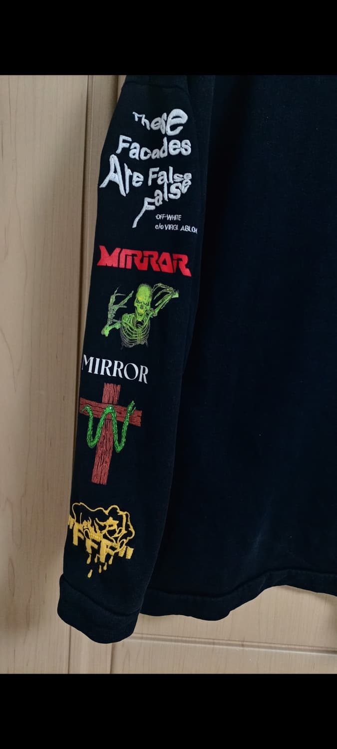 정품 오프화이트 Off-White 미러 프린팅 오버핏 상품이미지5