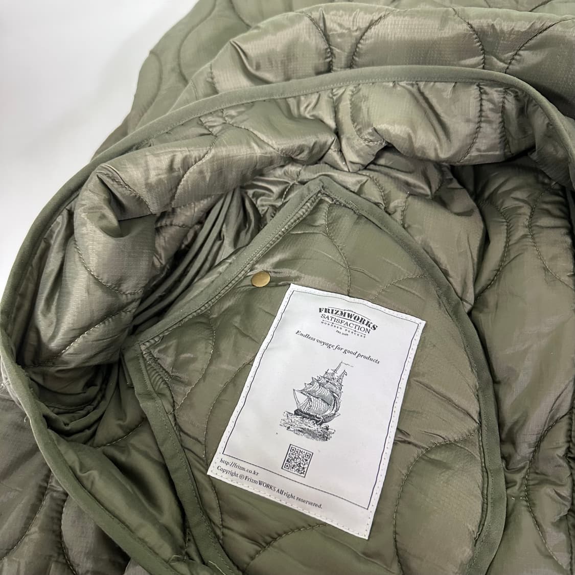 XL 프리즘웍스 카키 깔깔이 라이너자켓 상품이미지5