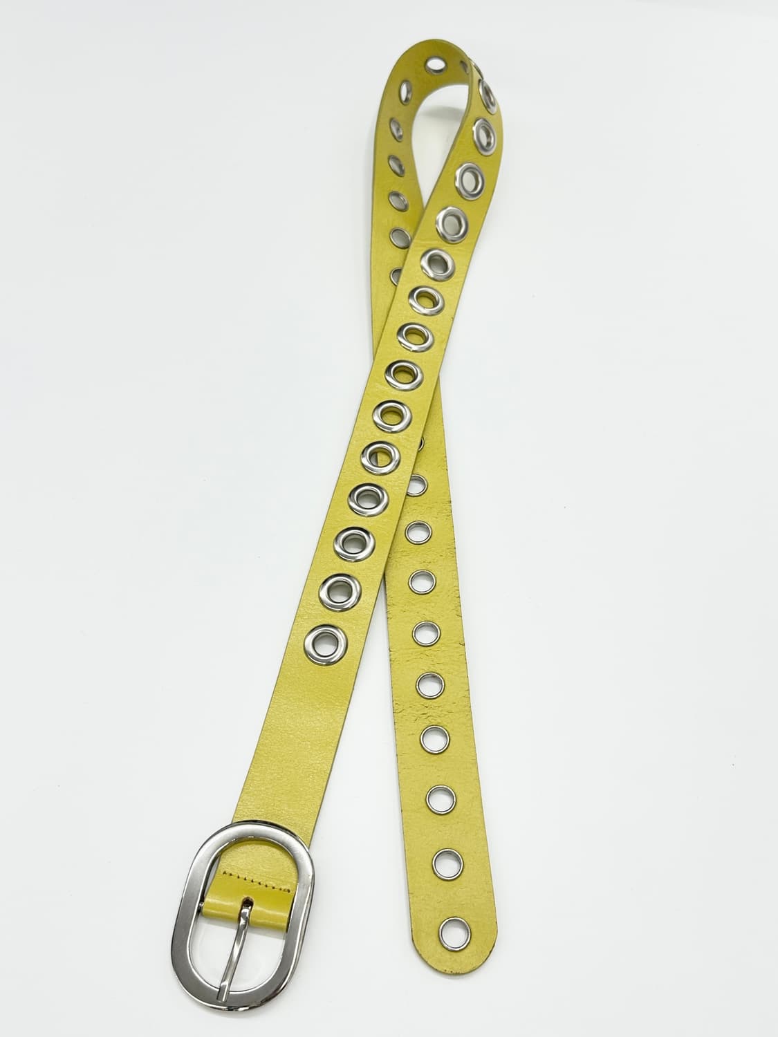 VIntage eyelet mustard belt 상품이미지7