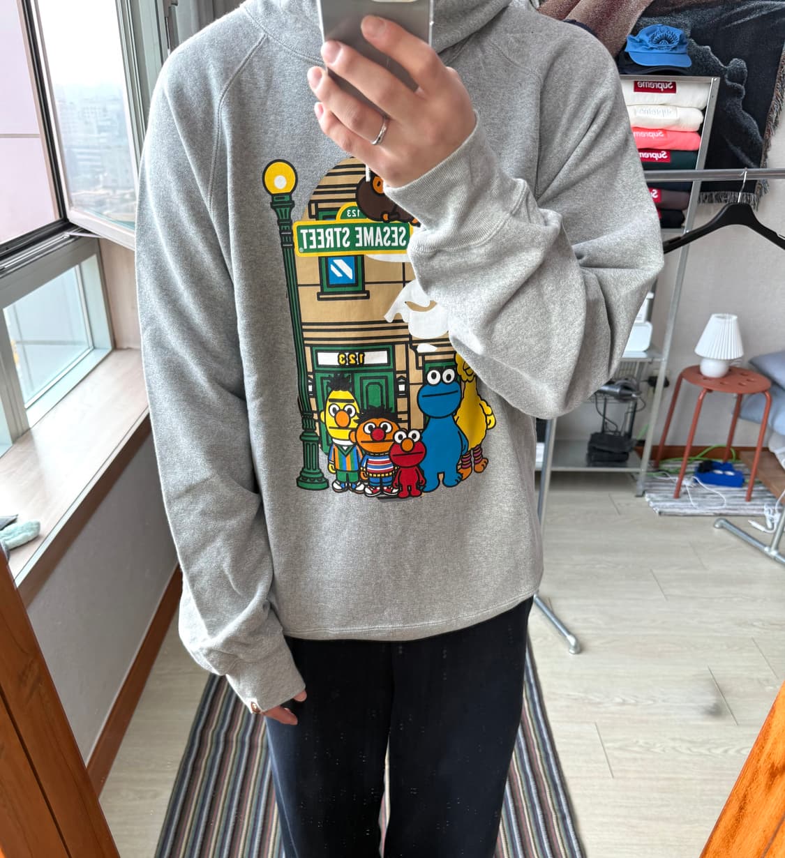 베이프 세서미 스트리트 후드티 상품이미지1