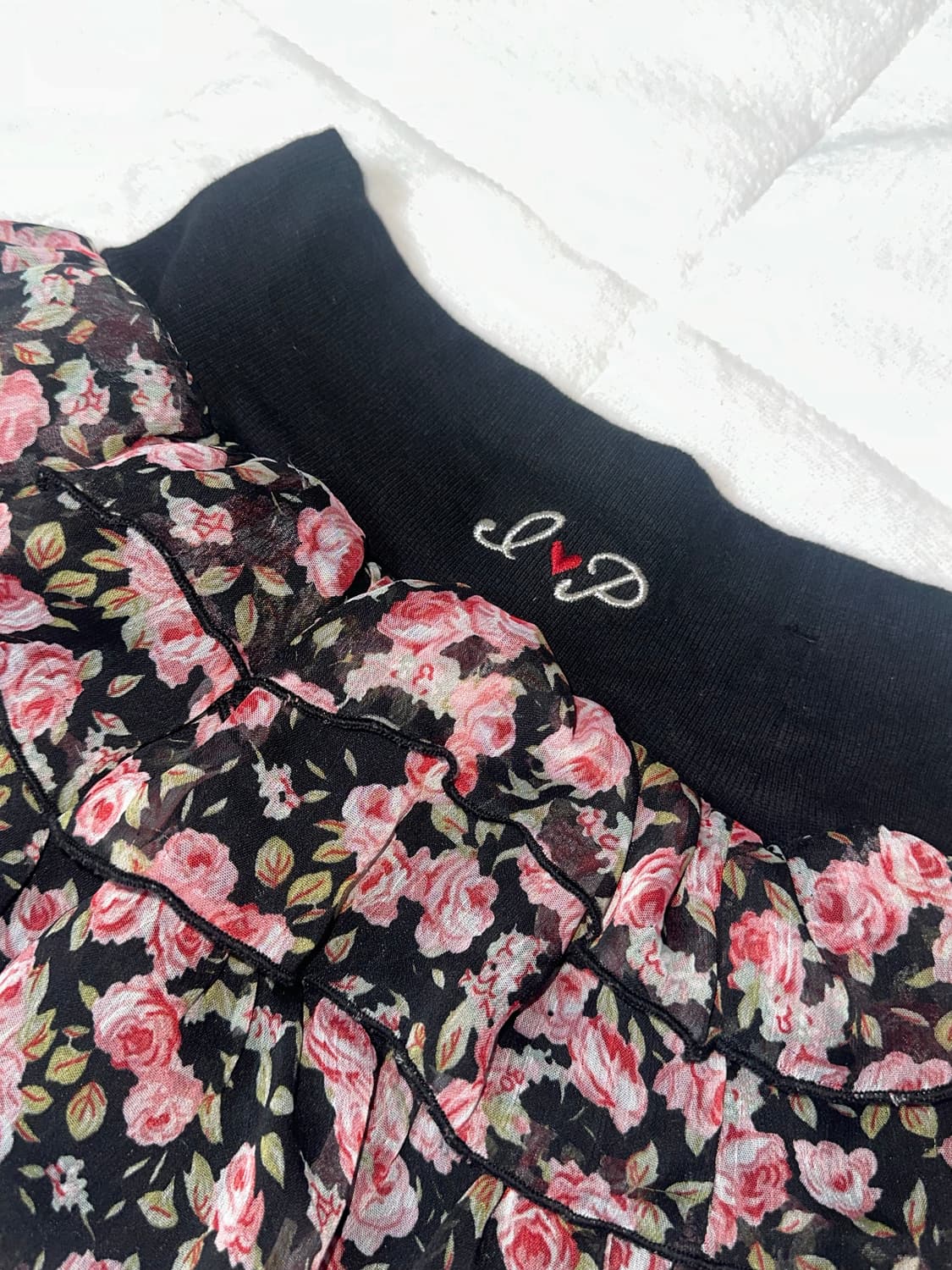 빈티지 캉캉 로즈 장미 미니 스커트 치마 히메 갸루  상품이미지2