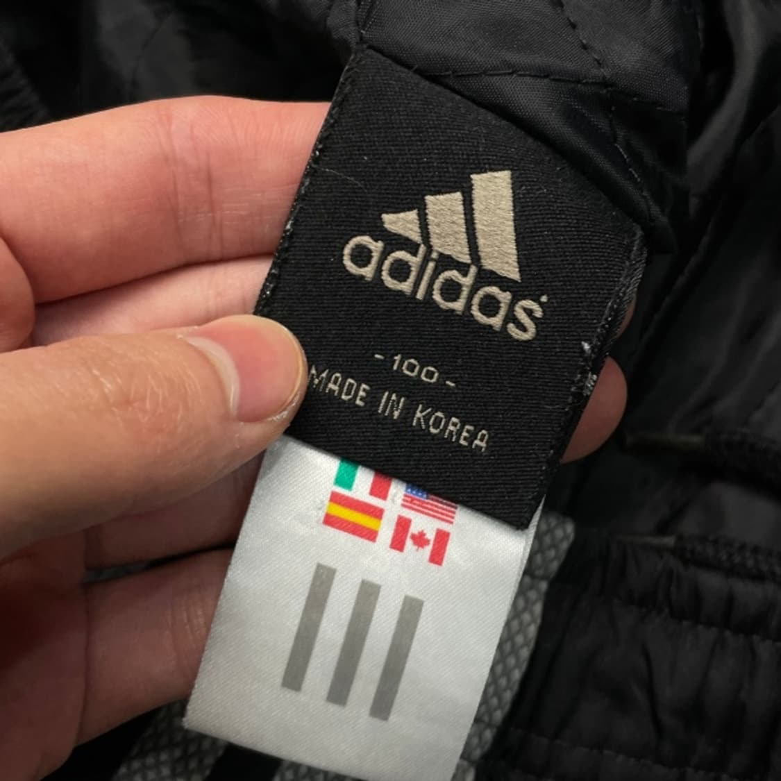 100 아디다스 누빔 나일론 팬츠  상품이미지3