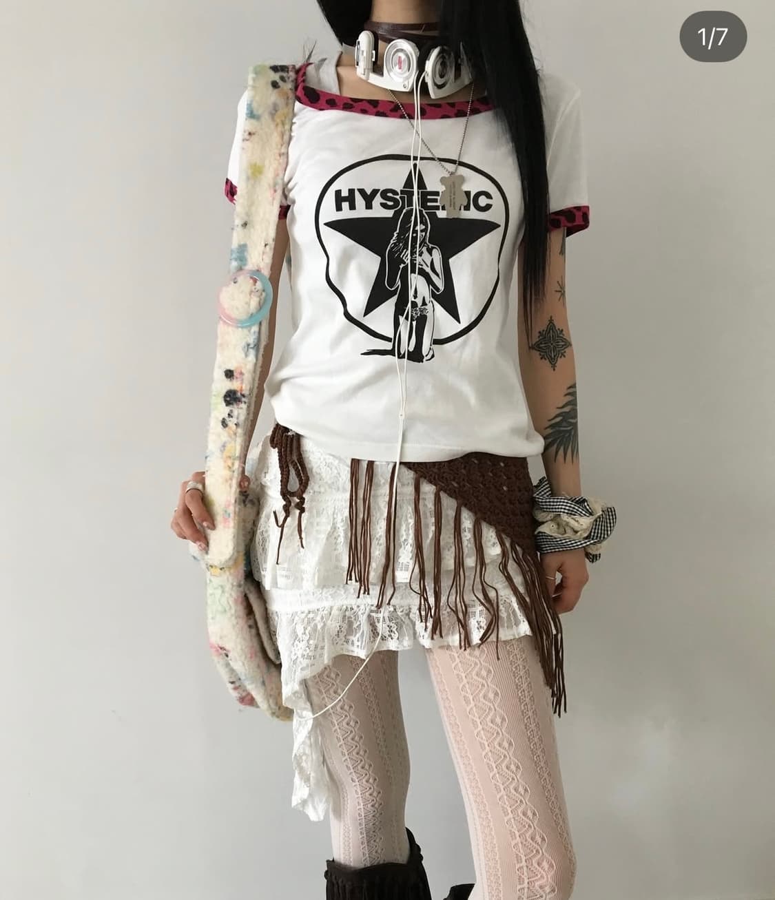 히스테릭 글래머 스타 호피 레오파드 나그랑 반팔 상품이미지2