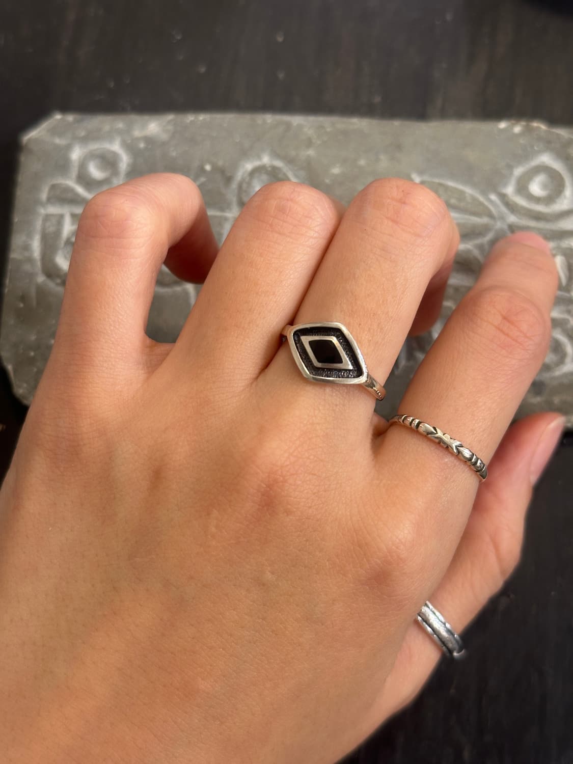 Noir Frame 925Silver Ring 상품이미지3