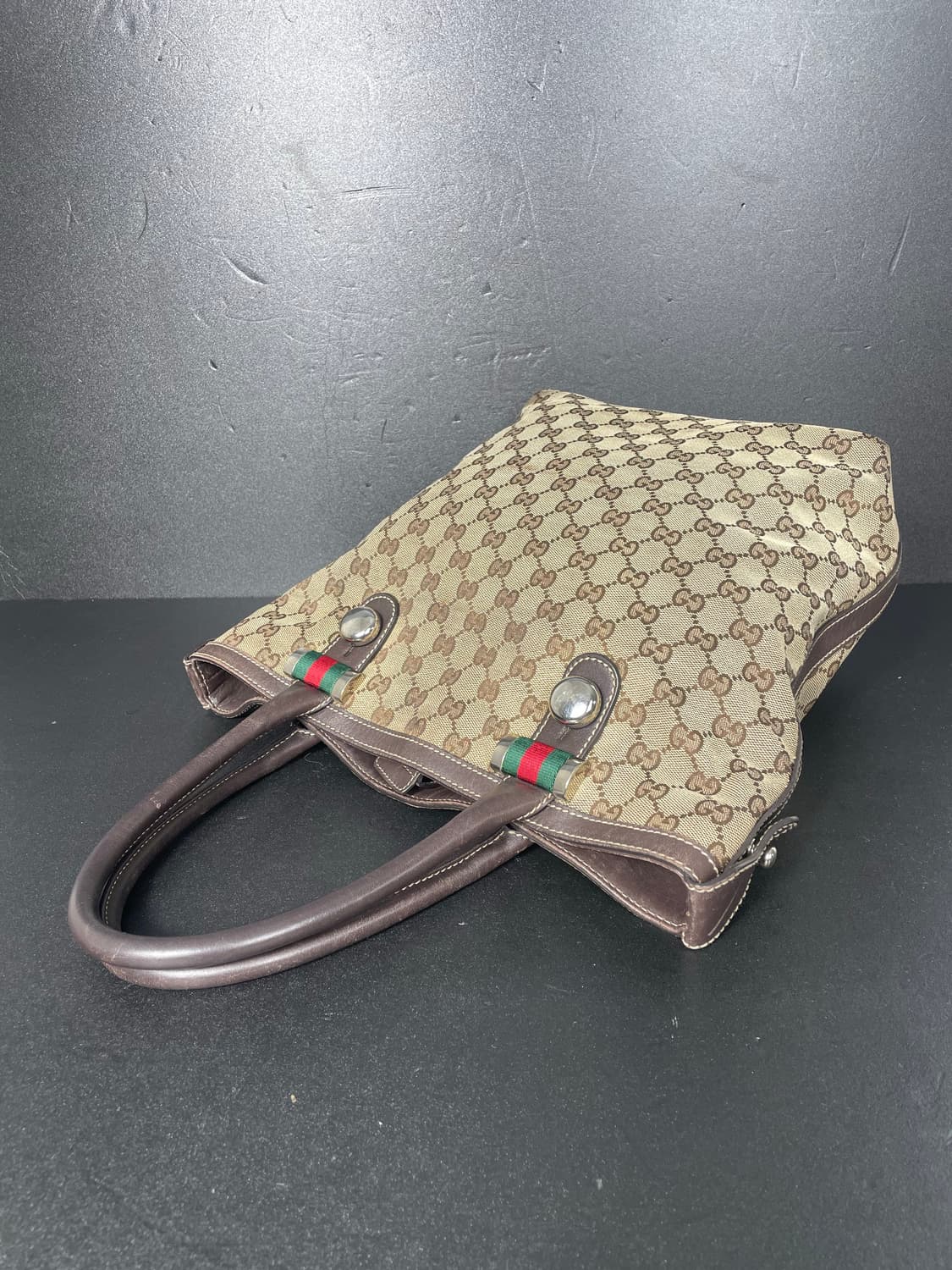 GUCCI 구찌 삼선 자카드 토트백 상품이미지4