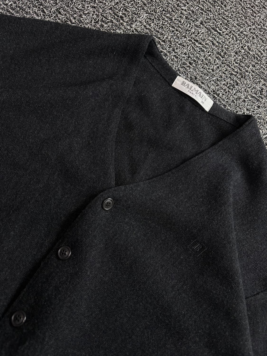 90s 발망 자수로고 아카이브 미니멀 가디건 3926 상품이미지4