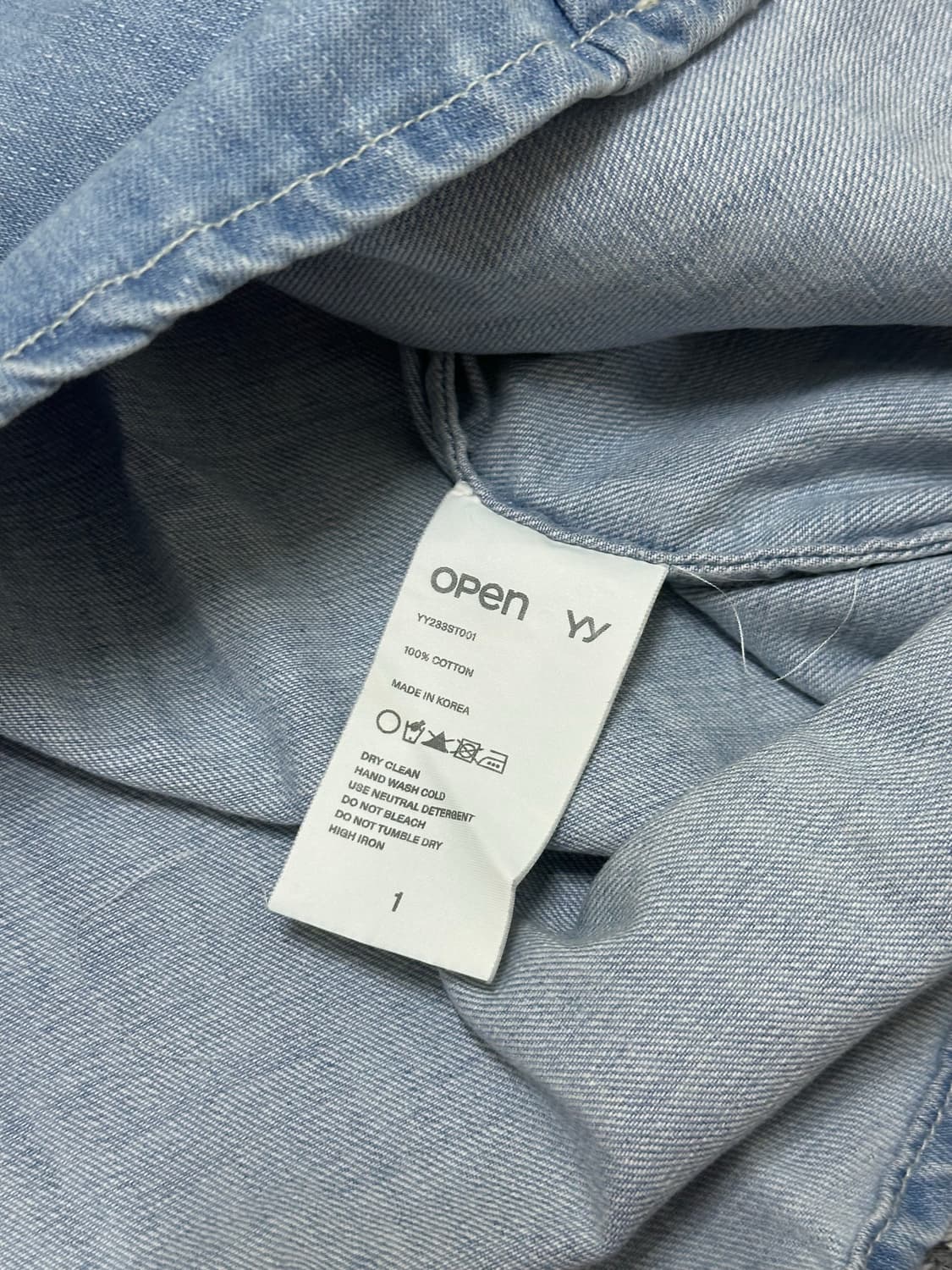 Open yy 오픈와이와이 청셔츠 데님셔츠 상품이미지3