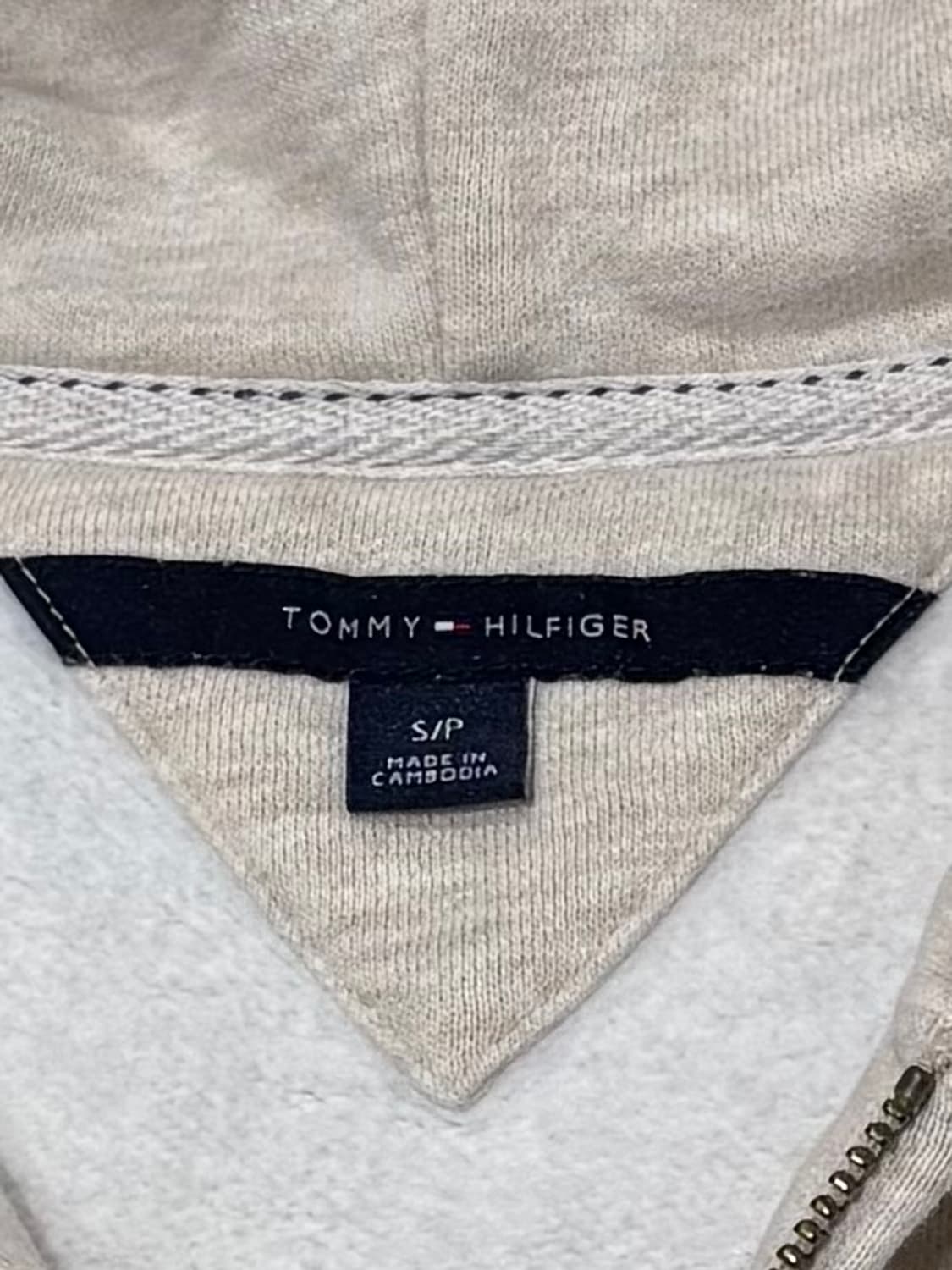 타미힐피거 오트밀 스펠로고 후드집업 상품이미지6