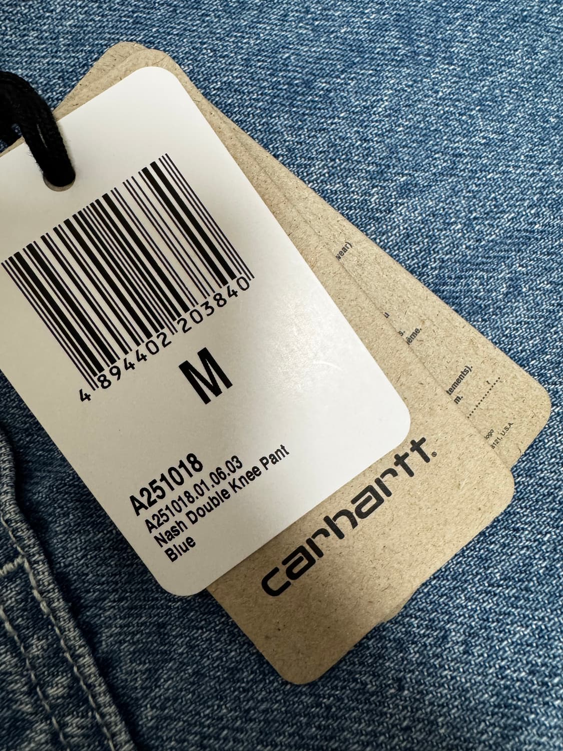 [M]칼하트윕 내쉬 더블니 블루 연청 상품이미지7