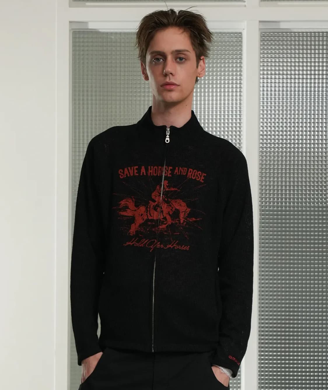 그레일즈 FORWARD HORSE 니트 집업 상품이미지1