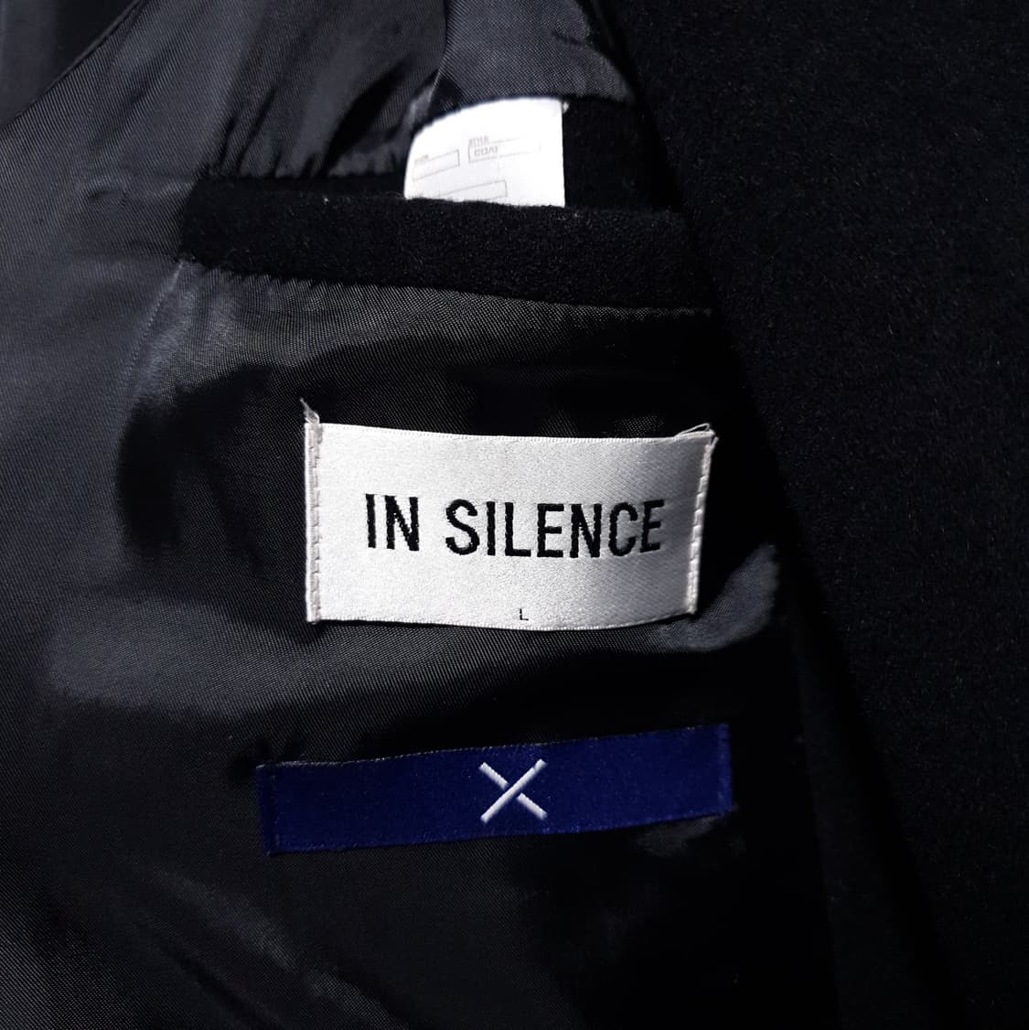 L) 인사일런스 X 분트 울 캐시미어 블렌드 더블 코트 자켓 블랙 강동원 상품이미지8