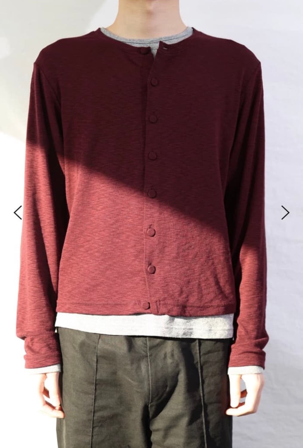 Les 가디건 버건디 2사 구함 상품이미지1