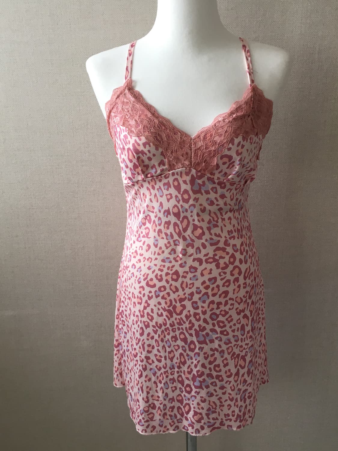 레오파드 레이어드 슬립 원피스 상품이미지3