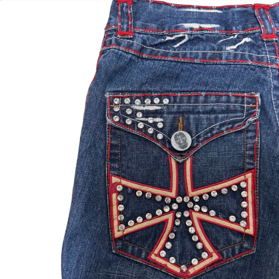 USA Y2K 라구나비치 멀티패치 큐빅 데님 팬츠 상품이미지9