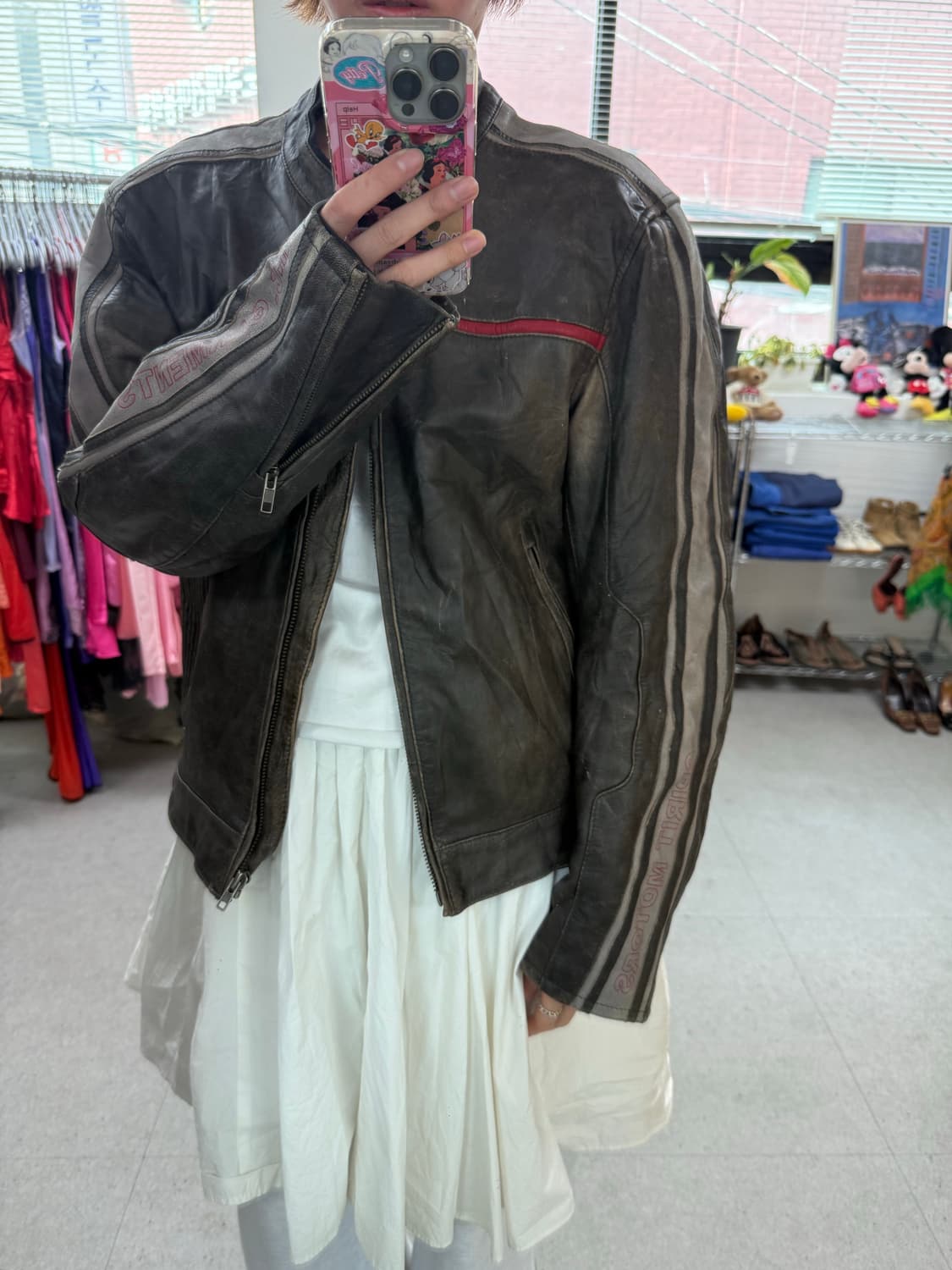 Usa leather racing jacket 레이싱 가죽 자켓 상품이미지5