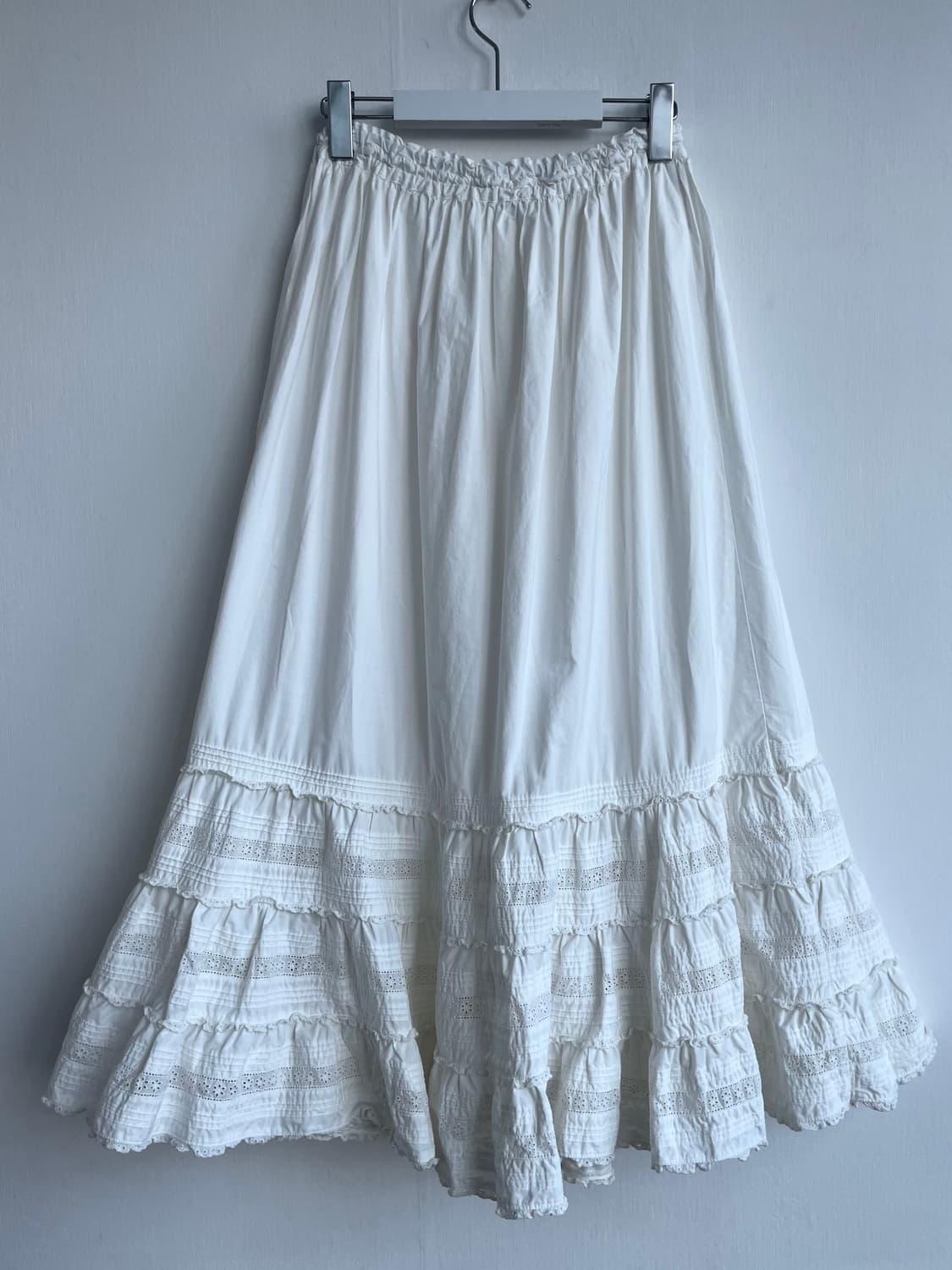 프릴 캉캉 레이스 롱 스커트 상품이미지3