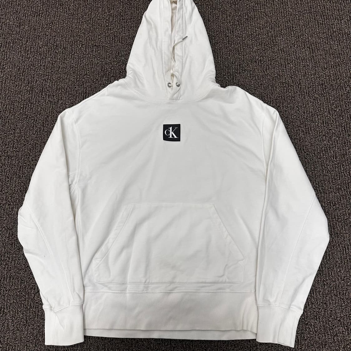 캘빈클라인 CK 로고 후드티 화이트 XL 상품이미지1