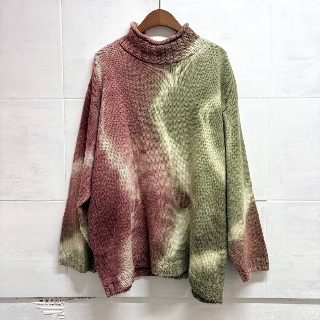 80's Tela  Alpaca 타이다이 핸드메이드 그런지 니트  상품이미지1