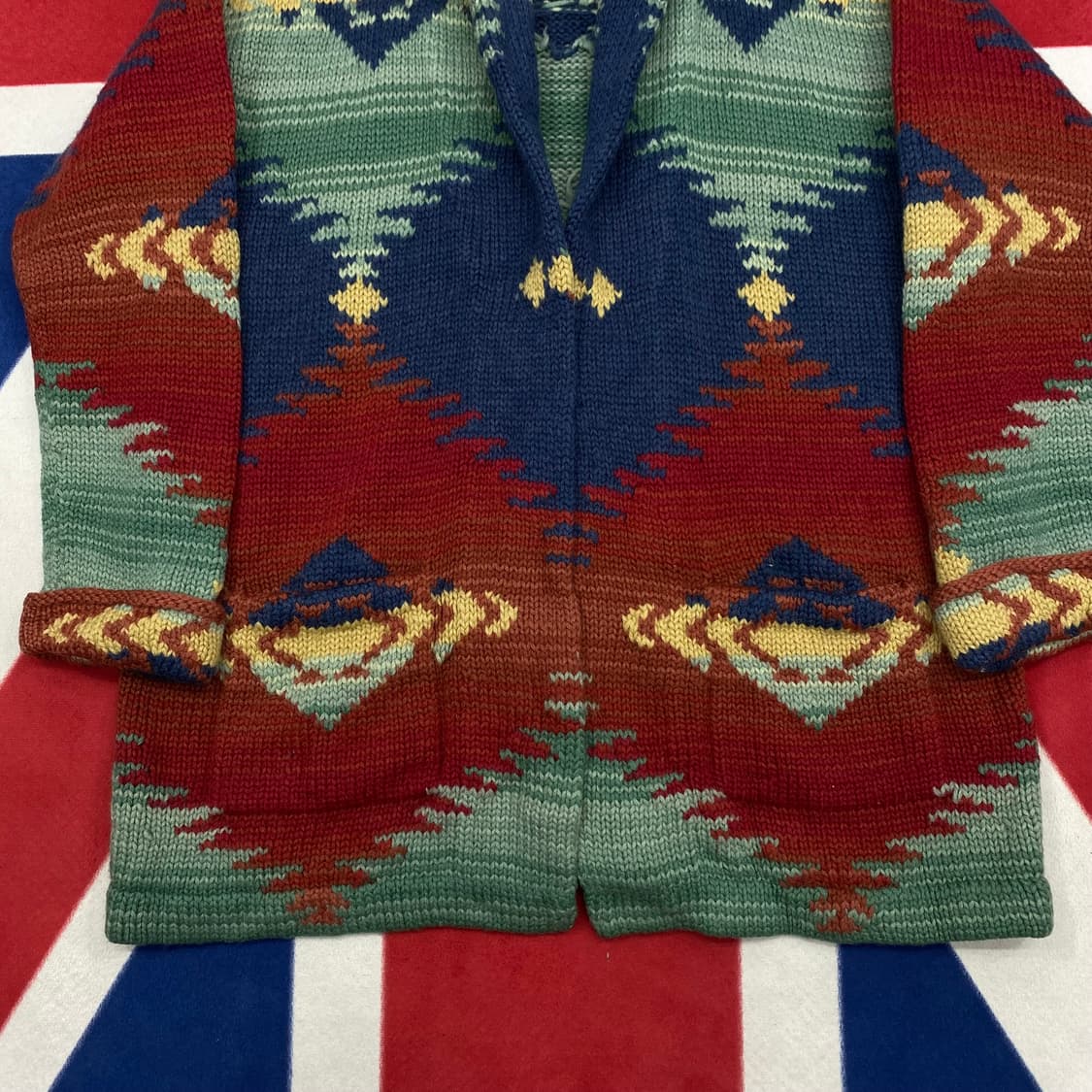 90s 랄프로렌 핸드니트 가디건 S 실측L 상품이미지4