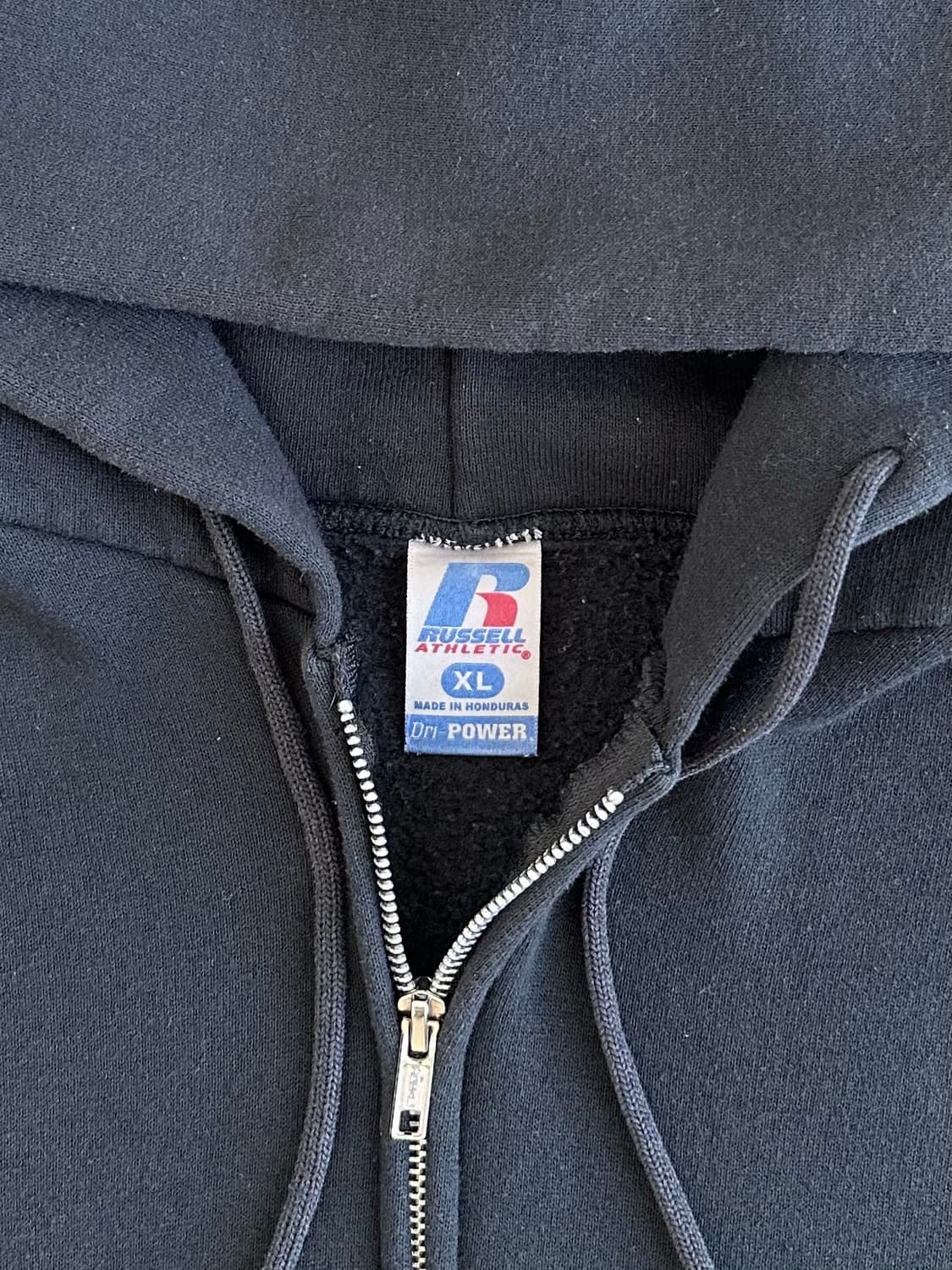 빈티지 러셀 후드집업 블랙 XL 상품이미지6
