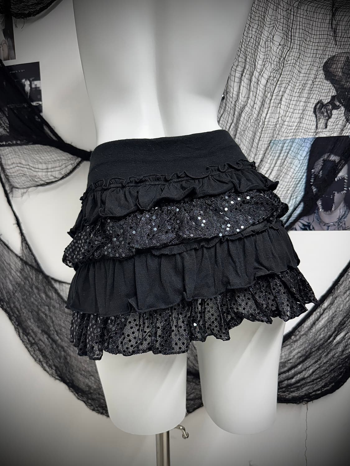 00s punk frill detailed mini skirt 상품이미지3