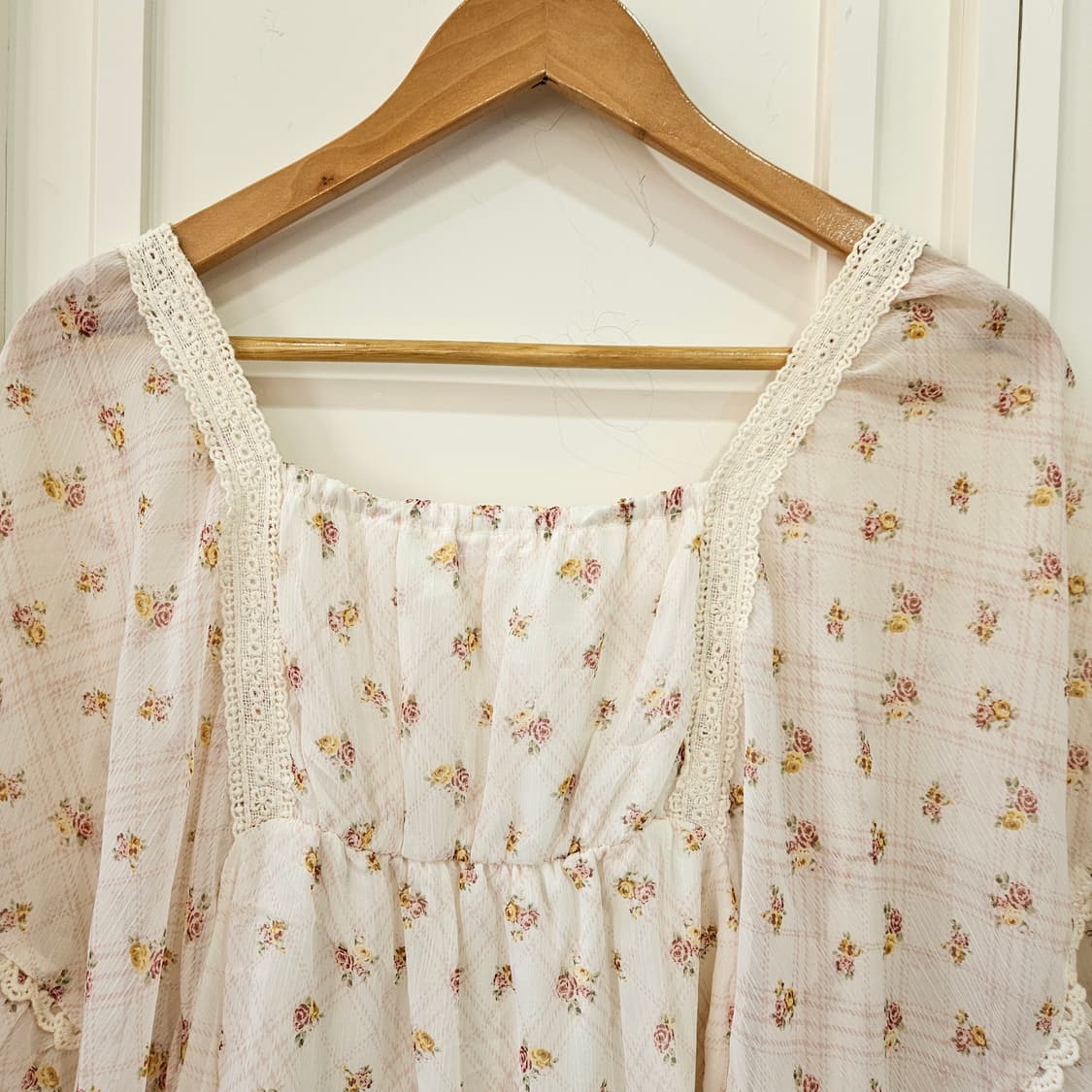 로즈 플라워 판쵸 블라우스 상품이미지6