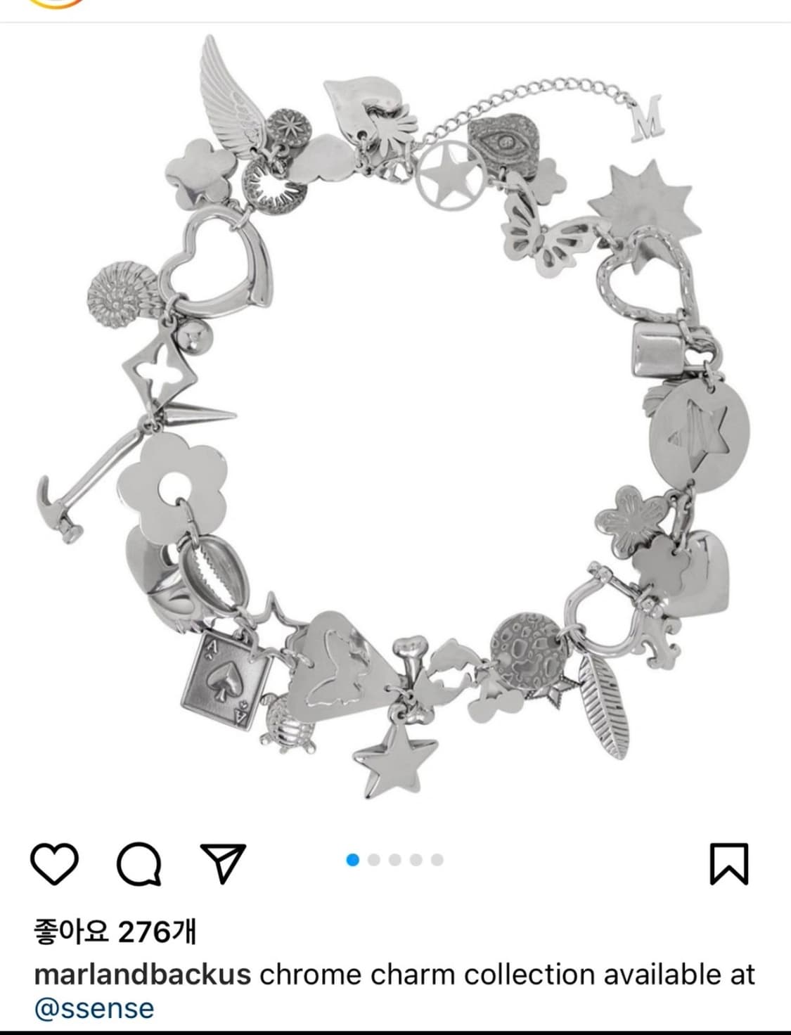 마랜드 바커스 Chrome Charm Necklace 251431F023 상품이미지2