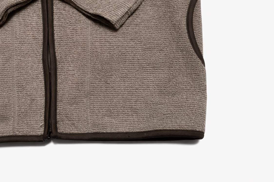 JPN 00s 일본 빈티지 Y2K 올드스쿨 브라운 니트 집업 플리스 자켓 상품이미지5