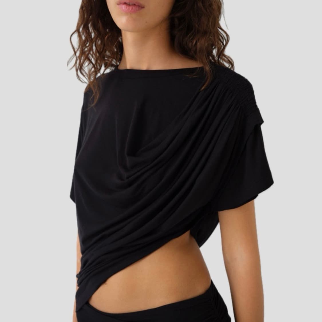 [S,M]기마구아스 Daria 드레이프 탑/블랙 상품이미지1