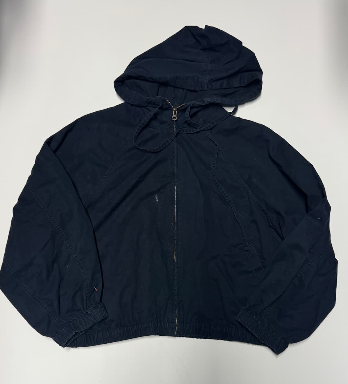 여성 유니클로 x JW앤더슨 오버핏 코튼 후드 자켓 L 네이비 상품이미지1