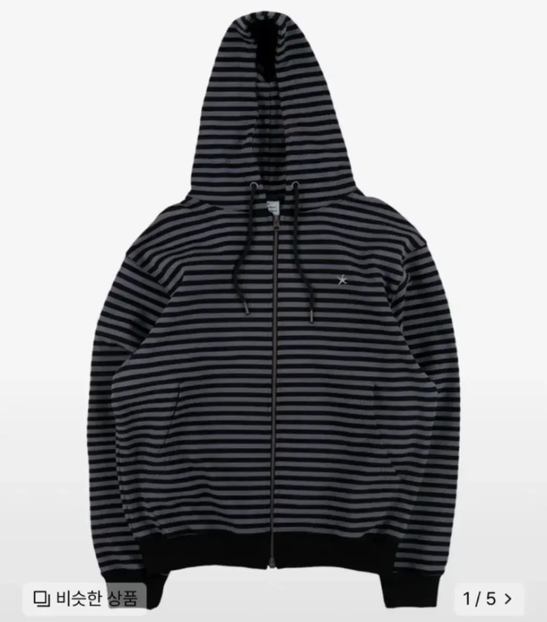 더콜디스트모먼트 스트라이프 후드집업 (S) 상품이미지1