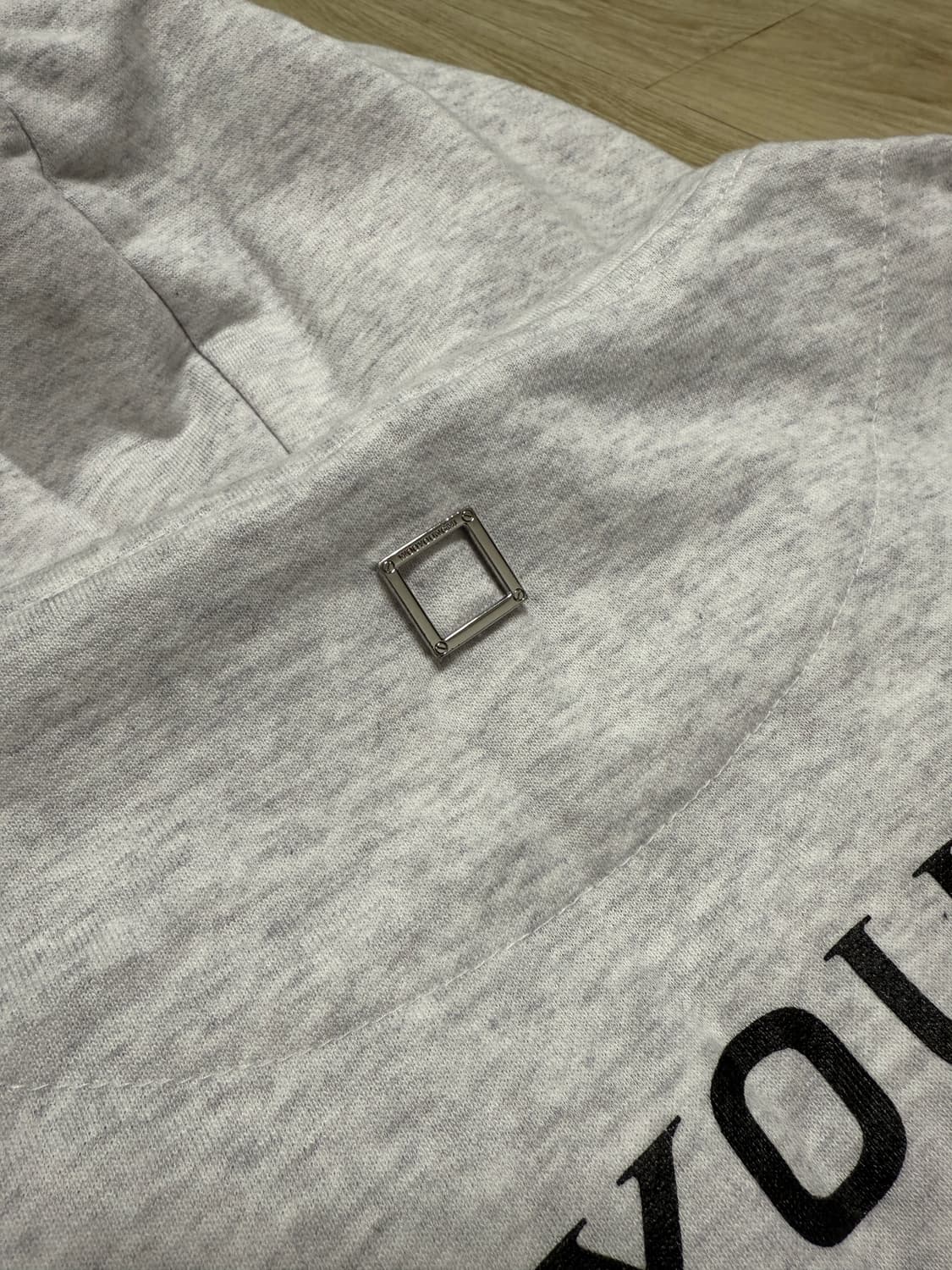 우영미 백로고 후드집업 그레이 52사이즈 상품이미지5