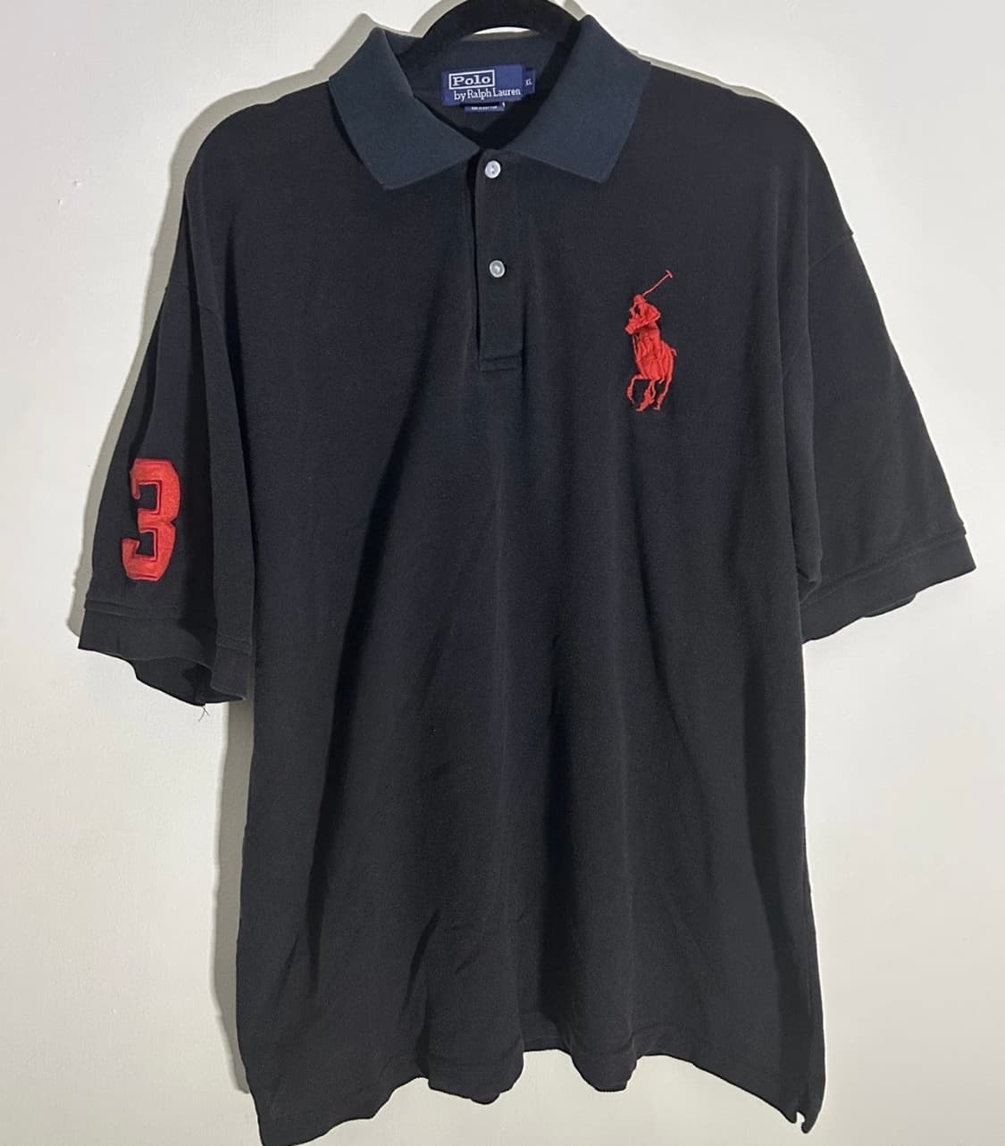 폴로 랄프로렌 빅포니 카라티 블랙 레드 상품이미지1