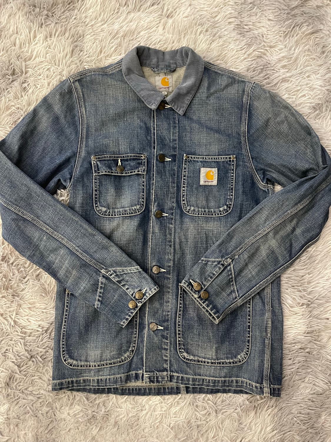 칼하트 빈티지 데님 워크 셔츠 자켓 청자켓 상품이미지1