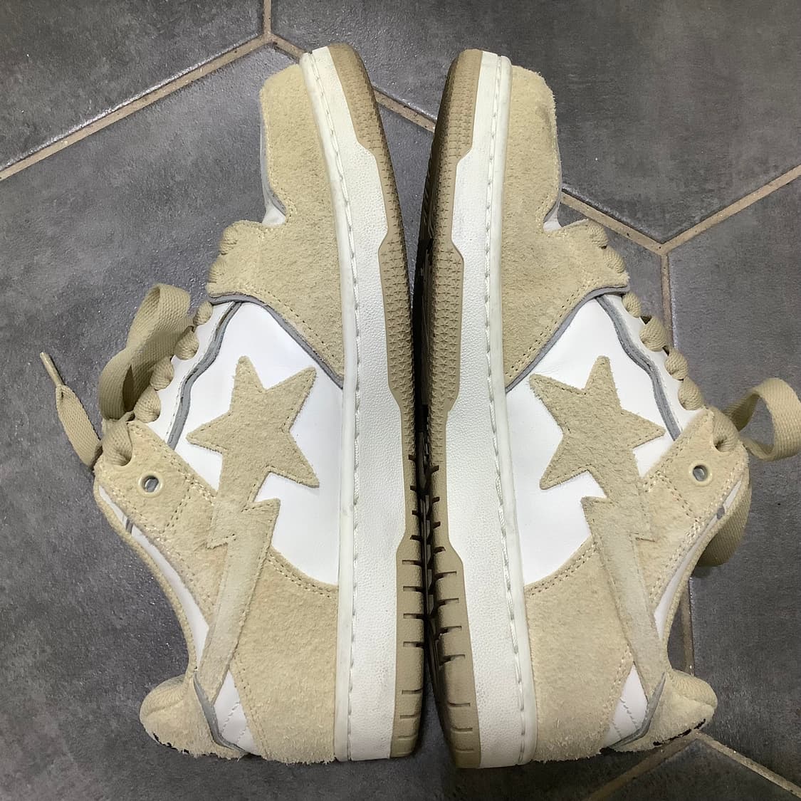 베이프 스케이트 스타 베이지 스니커즈 상품이미지4