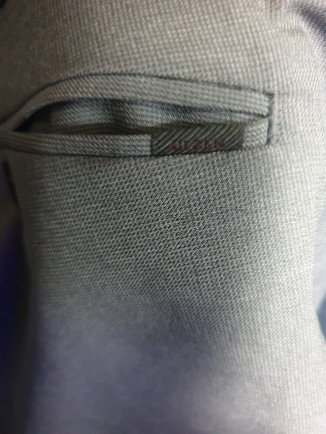 올젠 스탠다드핏 스트레치 비지니스 반밴딩 팬츠 라이트그레이 (34) 상품이미지3