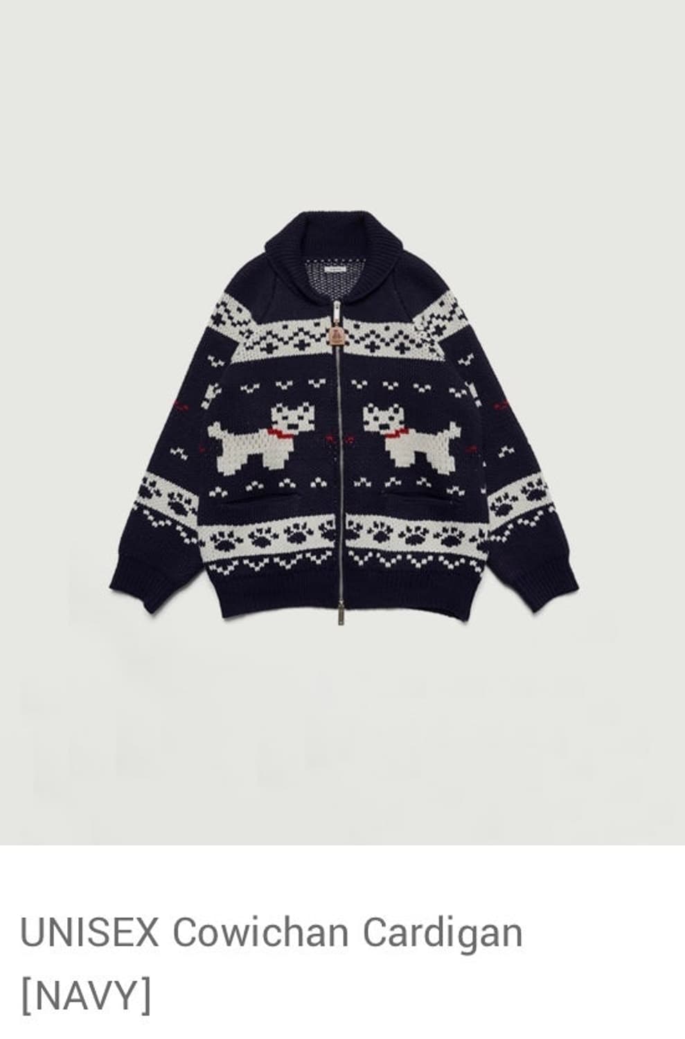 누아르나인 코위찬 니트집업 상품이미지1