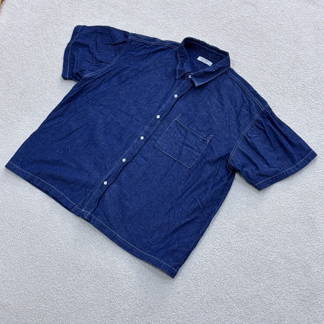 F 루프팩토리 데님 반팔 셔츠 0319E 상품이미지1
