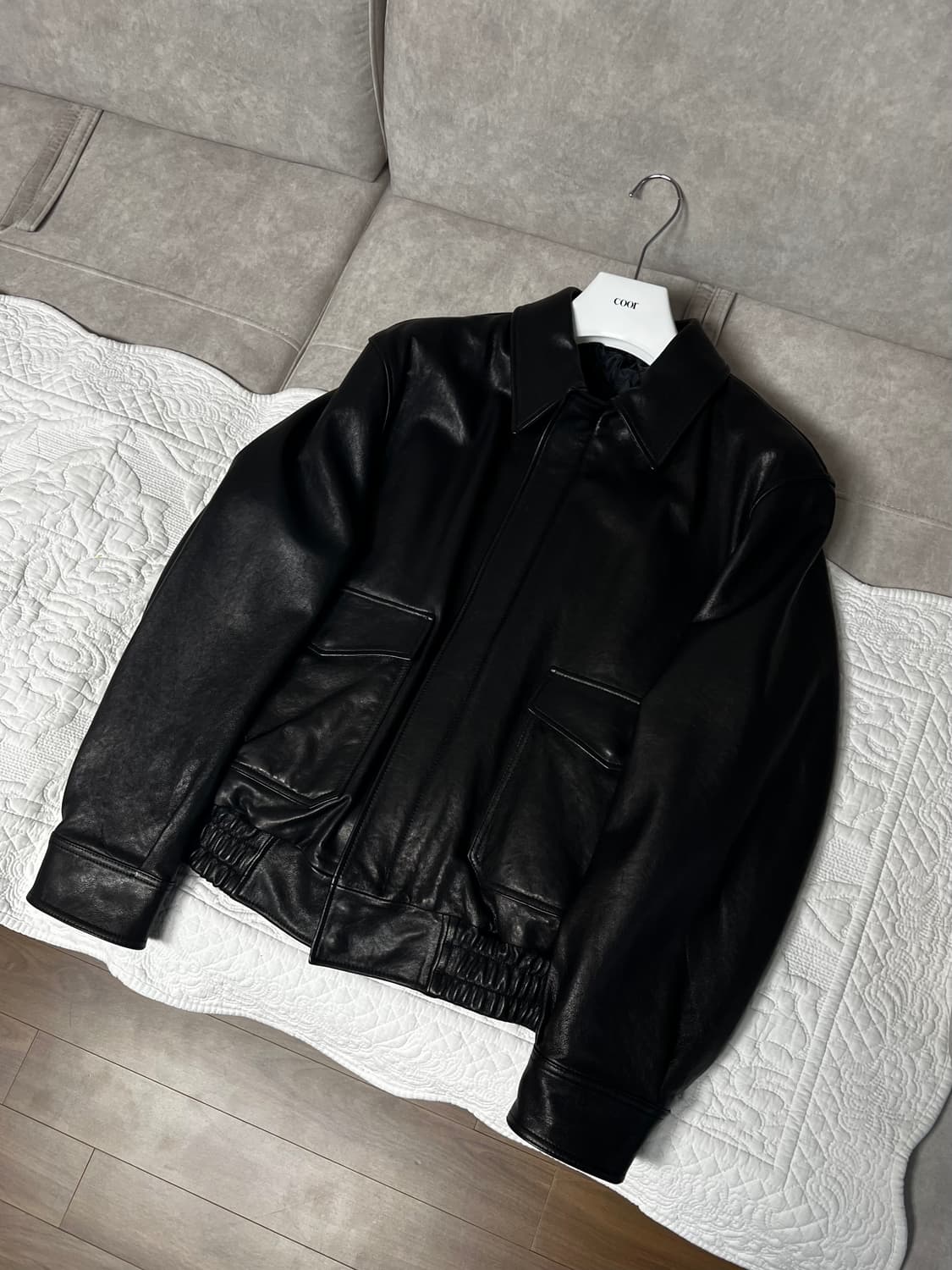 쿠어 베지터블 A-2 레더 자켓 상품이미지4