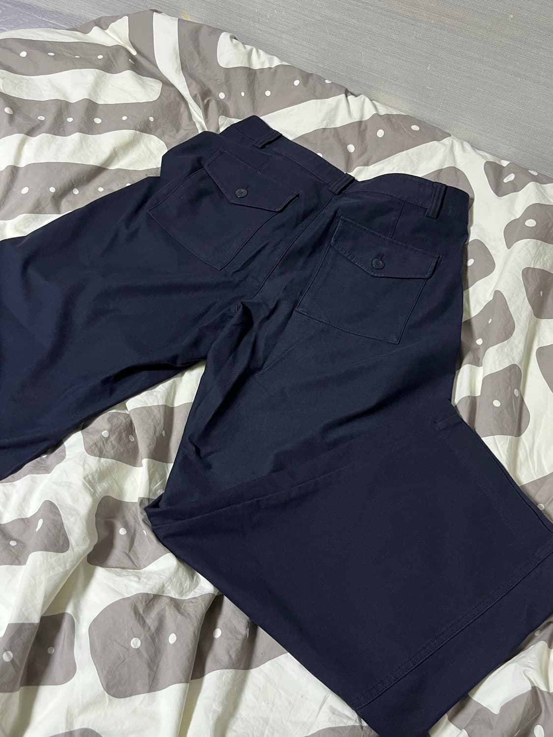 유니클로 저지배럴팬츠 네이비 xl 상품이미지3