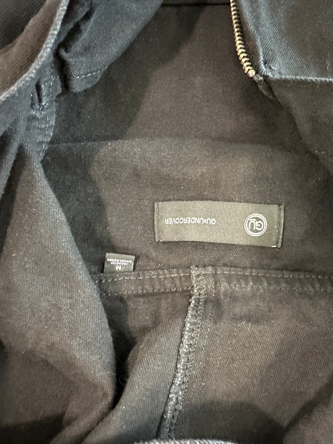 GU 지유 언더커버 데님 집업 파카 청자켓 블랙 M 상품이미지3